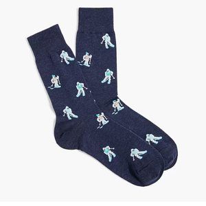 JCrew Men's Trouser Socks- Yeti Skiing NWT